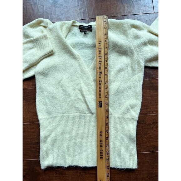 Something Navy Alpaca Knit Cream Puff Sleeves Sweater Women’s M - Picture 4 of 7